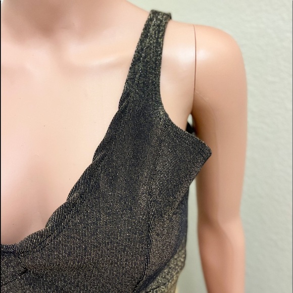 Midi Lurex Black/Gold Dress - Picture 8 of 10